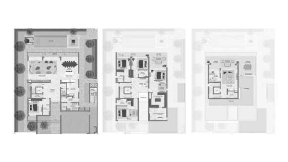 Villa floor plan, 5 bedrooms in Chevalia Estate 2 No. 11007 (2D)
